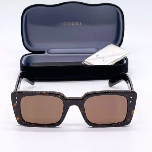 Sale! New Gucci Unisex 52mm Havana Brown Sunglasses! main image 7